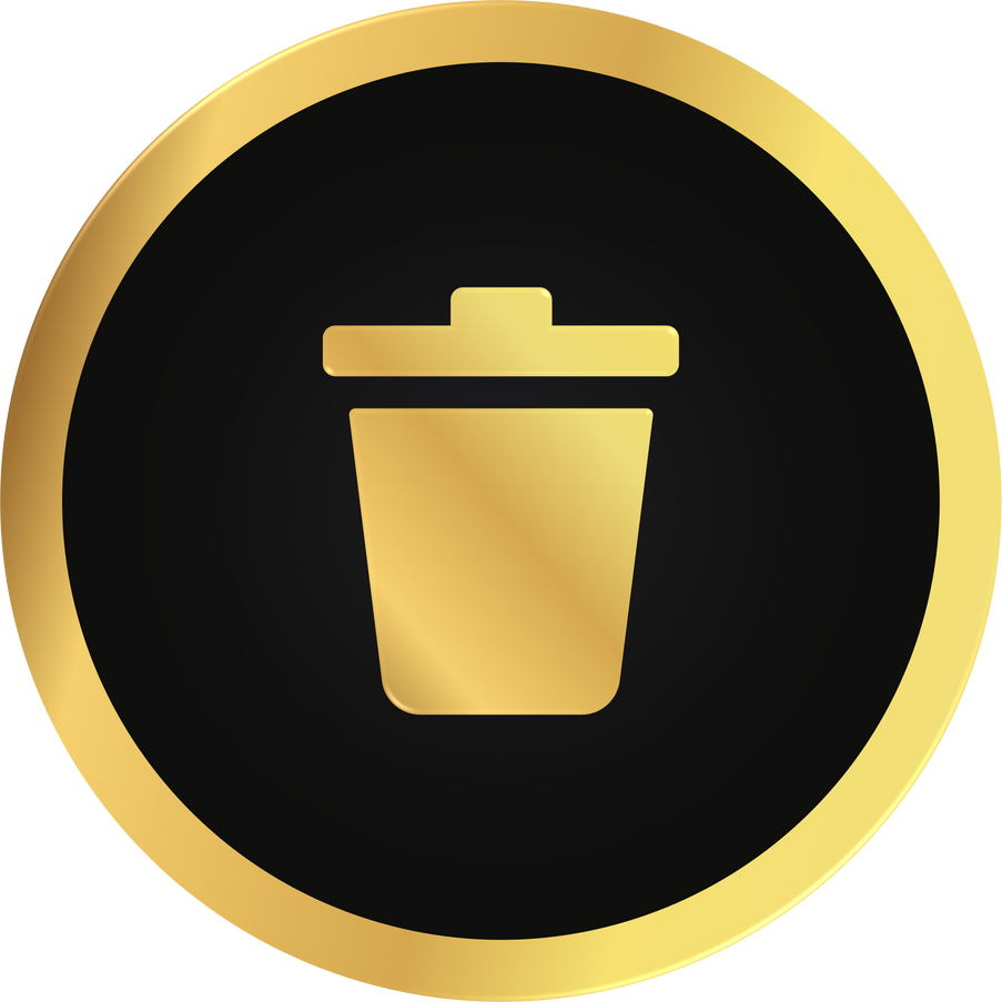 Recycle Bin Gold Icon